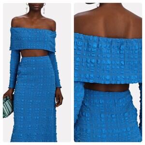 CULT GAIA Trina Off-The-Shoulder Top Persian Blue
